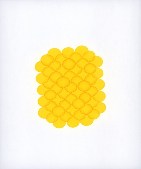 斜菠萝，纸上马克笔，30x25cm，2013 
