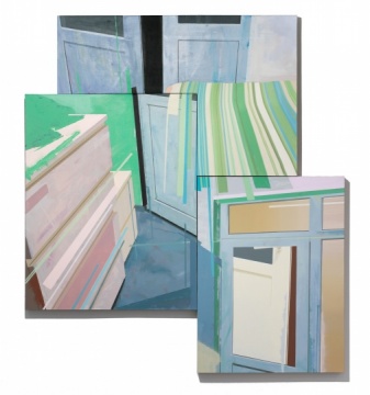 侯勇，《起居室》，布上丙烯，182.5×163.5cm，2013
