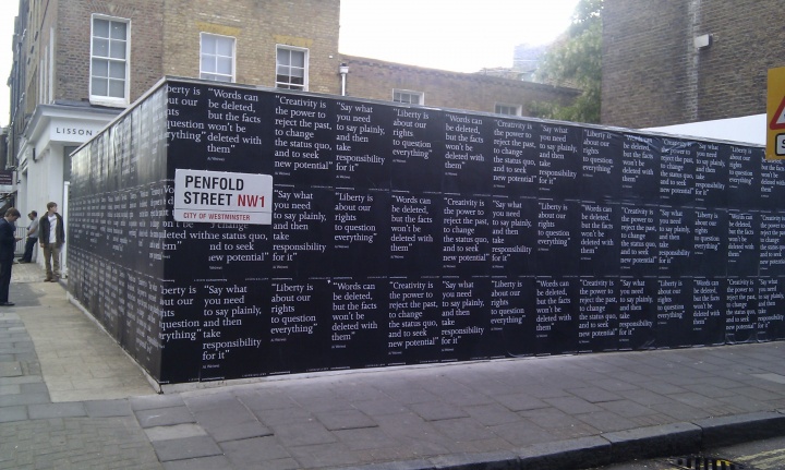 Free Aiweiwei Poster campaign at Lisson Gallery
