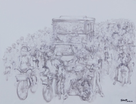 马六明 《越南印象1》 70×90cm 综合材料 2014

