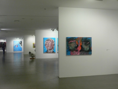 “大脸画”展览现场
 “大脸画”展览现场