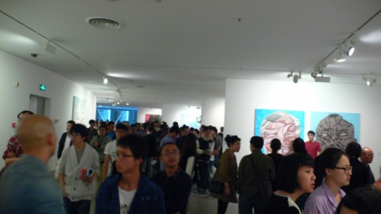 众多南艺师生前来参观展览
 众多南艺师生前来参观展览