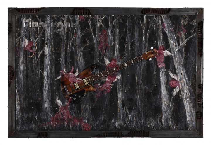 《曼迪那的天使》 206×138cm 木刻和综合材料  2014
