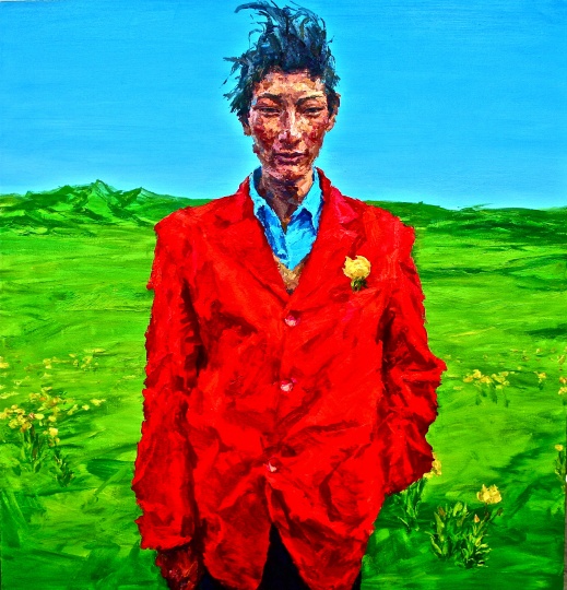《花儿与少年》 200x190cm  布面油画 2010
