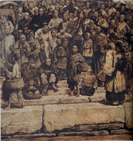 程丛林《码头台阶 185×185cm 布面油画 1984