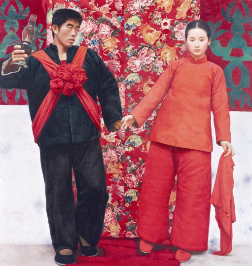 王沂东 《山里的新娘》 190×180cm 布面油画 1995-1996  苏富比北京夜场
