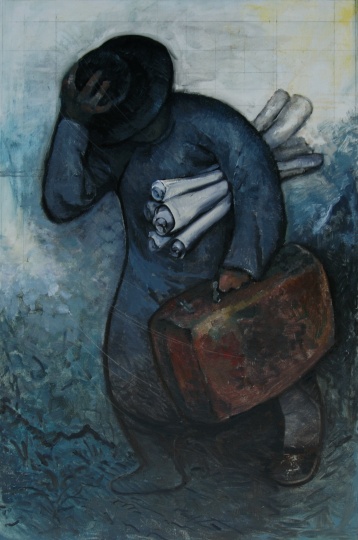 《民国画家》布面油画 150X110cm 2012
