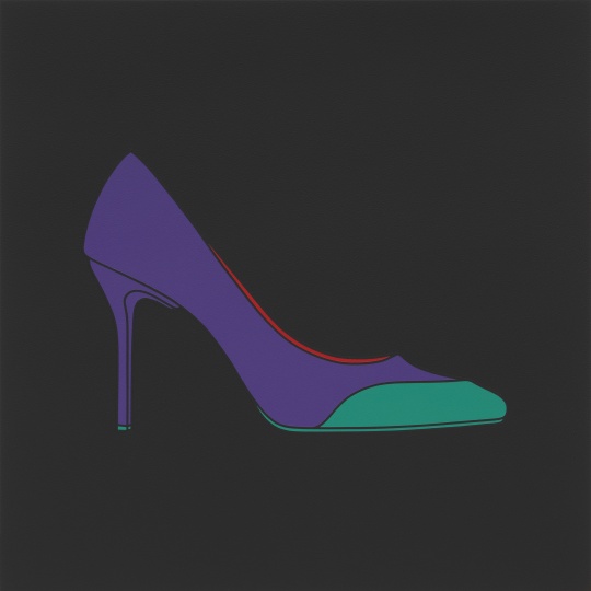 《无题（高跟鞋）》 ￼© Michael Craig-Martin， Courtesy Gagosian Gallery，Photo：Mike Bruce
