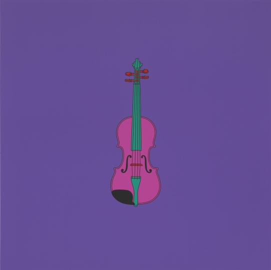 《无题（小提琴）》  ￼© Michael Craig-Martin， Courtesy Gagosian Gallery，Photo：Mike Bruce
