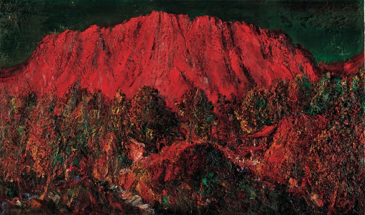 晚山紅 布面油画 150x250cm 2011年
