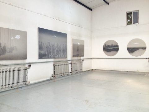 朱毅勇位于北京的工作室。世界画廊在此举办了一场小型的媒体预览。

