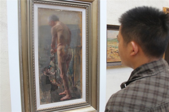 ”如见故人来——俄罗斯油画作品展“展览中徐悲鸿的双面画
