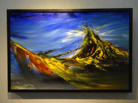 《遥远的那边之一》80x120cm 布面油画 2014
《遥远的那边之一》80x120cm 布面油画 2014