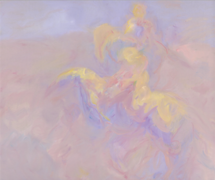  《紫气东来》140x120 布画油画 2013年
