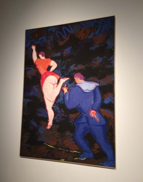 桑德罗•基亚 《追女人的男人》  布面纸土混合材料  270 x 190cm  1981
