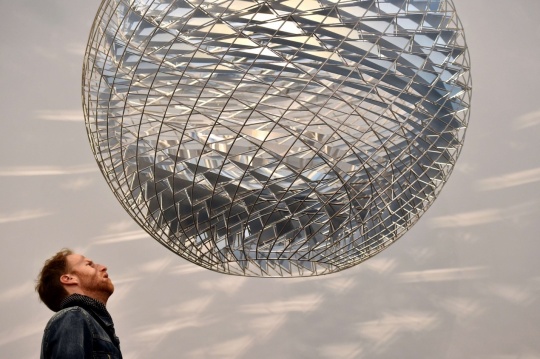 Olafur Eliasson’s Schools of Movement Sphere.Photograph Ben Stansall/AFP/Getty Images.

