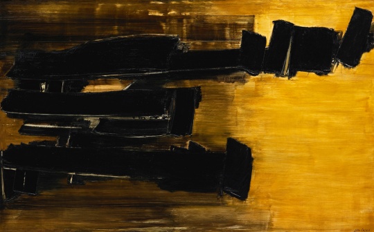 来自于1919年出生的法国艺术家皮耶·苏拉奇的作品《畫作 125 X 202公分，1958年10月30日 》以265.85万英镑成交
