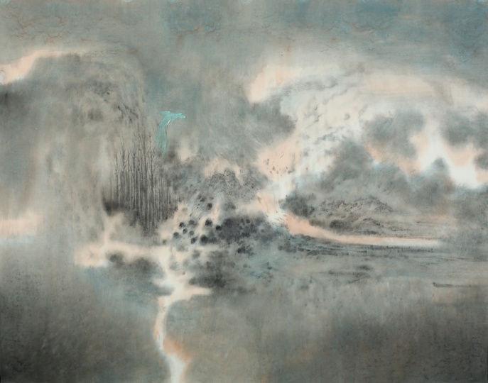 《久仰了，竹内栖凤先生》  185×145cm  纸本设色  2013
