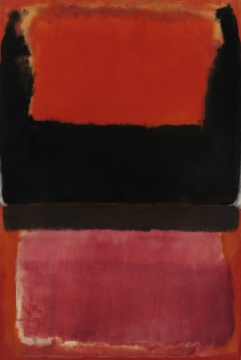 Mark Rothko, No. 21 (Red, Brown, Black and Orange), 1951, oil on canvas, 95 by 64 inches.
