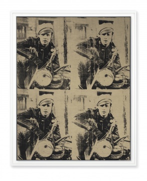 Andy Warhol: Four Marlons, 1966, silkscreen ink on unprimed linen, 81 by 65 inches

courtesy Christie’s Images Ltd, 2014.
