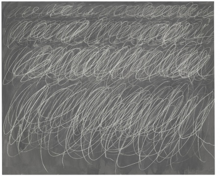 Cy Twombly: Untitled, 1970, oil-based house paint and wax crayon on canvas, 61 1/4 by 74 3/4 inchescourtesy Christie’s Images Ltd, 2014.