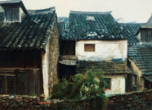 Lot0090 陈逸飞 《苏州水乡系列:宁静的乡村》76.5x107cm 1980 估价:350-450万
Lot0090 陈逸飞 《苏州水乡系列:宁静的乡村》76.5x107cm 1980 估价:350-450万