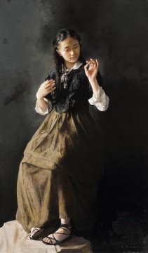 Lot0081 郭润文《红头绳》135.5x80.5cm 2012 估价:220-280万
Lot0081 郭润文《红头绳》135.5x80.5cm 2012 估价:220-280万