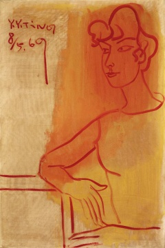 Lot018 丁衍庸 《橘色仕女》91x60.5cm 1969 估价:300-400万
Lot018 丁衍庸 《橘色仕女》91x60.5cm 1969 估价:300-400万