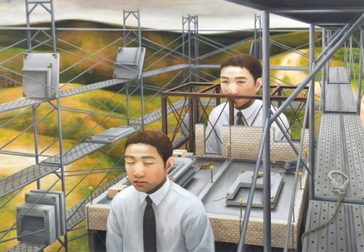 极具悲剧色彩的日本艺术家石田徹也的《工作》以高出估价近三倍的价格成交