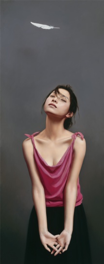 李贵君 《感觉你的存在》156x62cm  布面油画  2011
