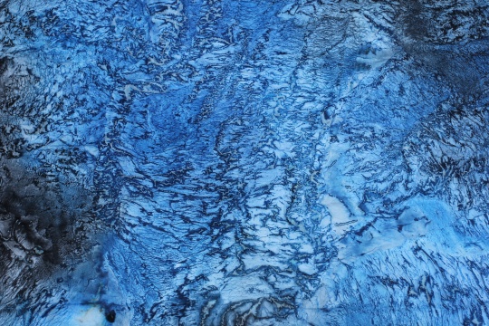 《蓝色的山河》（局部），综合材料，2013 
