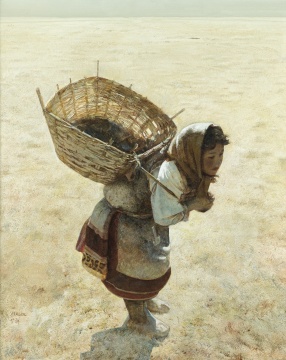 艾轩  《荒凉的沼泽地》 76.3×61cm    油彩画布  1978
