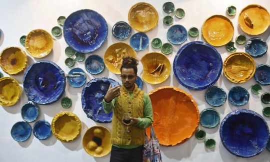 Circle Uncircled by artist Rahul Kumar  PHOTO：ANINDITO MUKHERJEE
