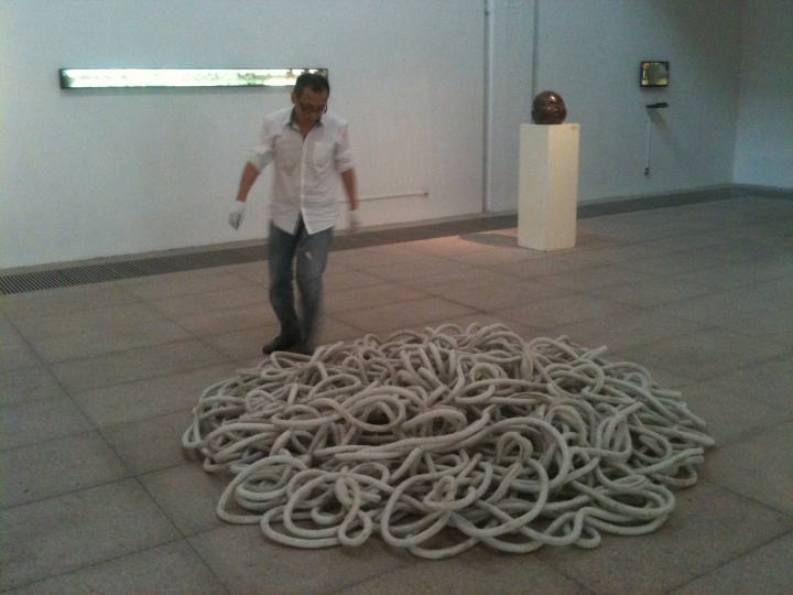 2012年，“依于仁，游于艺——21位中国艺术家非代表作品展”展望现场创作
