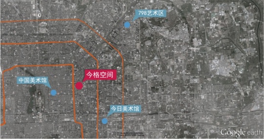 从地图可以看出今格空间地处北京黄金地段
