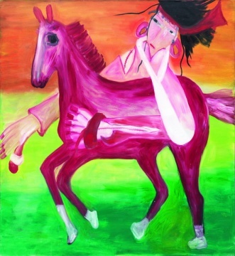 《红马驹》150 x 150cm 布面油画 2013

