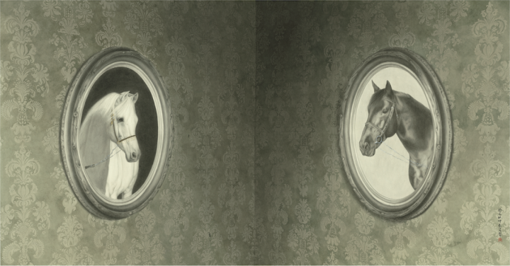 《如此近如此远》172×90cm 纸本水墨 &nbsp;2013
