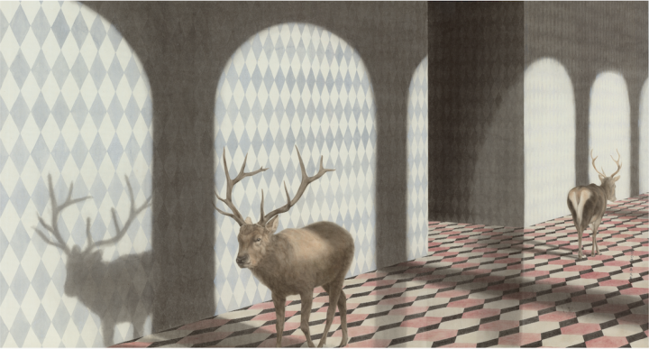 《叙别梦》 168×91cm 纸本水墨 2013

