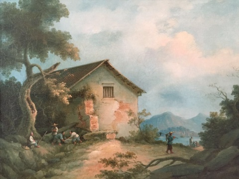 《农庄》 南章画室绘于19世纪中期 布面油画 44.6×58.5cm
