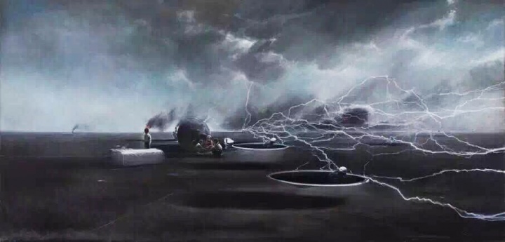 贾蔼力《北柳草岛的回忆I》 240 x 500cm 布面油画 2013-2014
贾蔼力《北柳草岛的回忆I》 240 x 500cm 布面油画 2013-2014