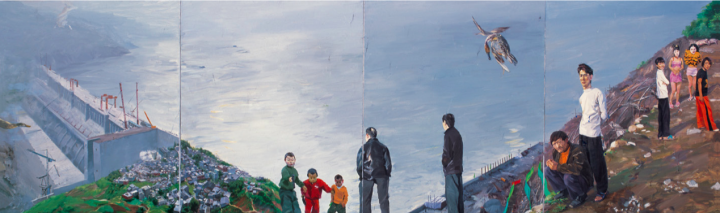 刘小东的巨幅画作《三峡新移民》刷新了 2006 年全球中国当代油画的拍卖记录 

