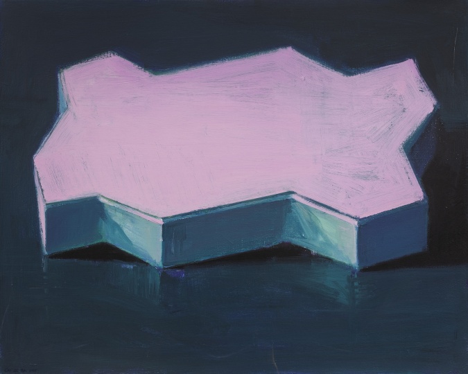 《闪电式的边缘是他紧张的肉体所必须的》 100×80cm 布面丙烯 2015
《闪电式的边缘是他紧张的肉体所必须的》 100×80cm 布面丙烯 2015