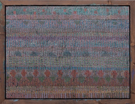  

《织物1》 板上裱布坦培拉 45×60cm 2015
