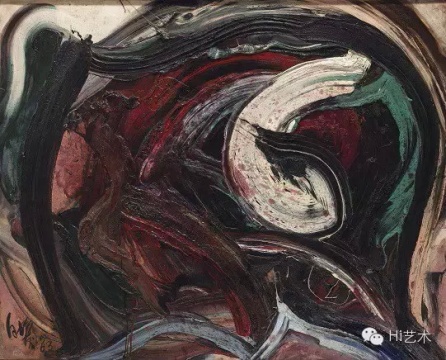 白发一雄 《无题》 131×162.5cm  布面油画 1963 落槌价：900万港元
