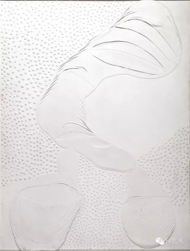 松谷武判《作品65-W》 183×138cm  亚克力 合成粘合剂画布 1965  成交价：1480万港元  刷新艺术家个人拍卖纪录
