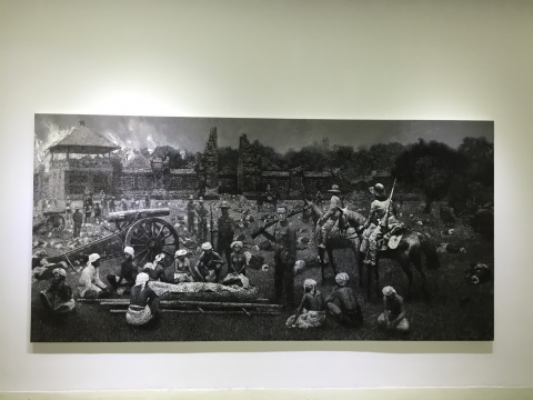 曼古•普特拉 《巴东普普坦仪式——巴东王室陨落1906》 190×390cm 布面油画 2015

