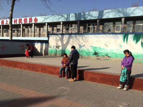 艺术家宗宁、王洋在玉甫上营村做街头调查