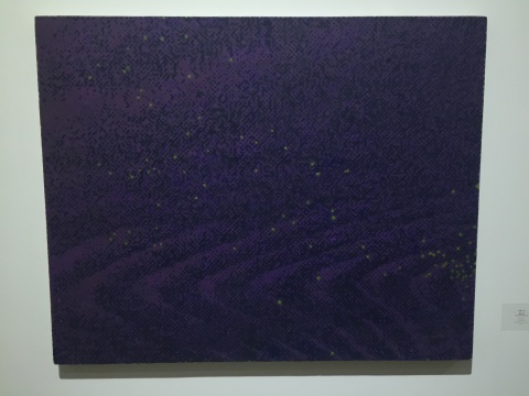《紫色花序》 80×100cm 布面 国画颜料 2015
