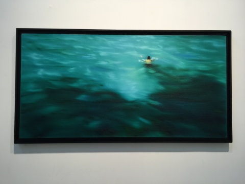 何汶玦 《水2006NO》.6 80x160cm 布面油画 2006