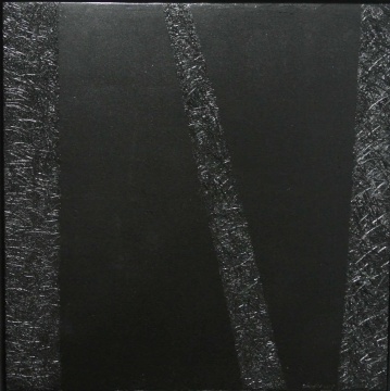周杰《-∞•象牙黑#2》50×50cm 布面油画 2015
